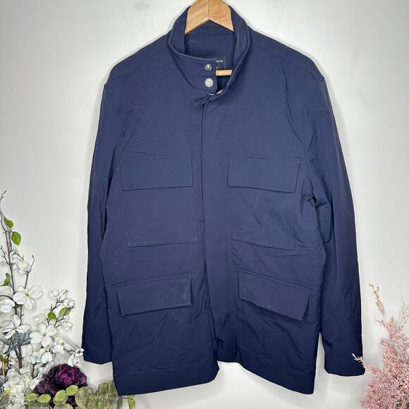 CLUB MONACO CMTech M65 Stretch Jacket Nylon Navy Blue Sz L $298 - Picture 5 of 8